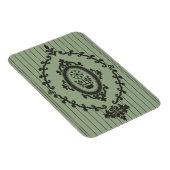 Magnet Flexible Papier peint baroque en vert (Côté Droit)