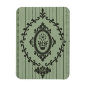 Magnet Flexible Papier peint baroque en vert (Vertical)