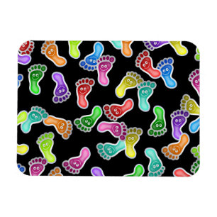 Magnet Flexible Papier peint de sourire heureux mignon de pieds