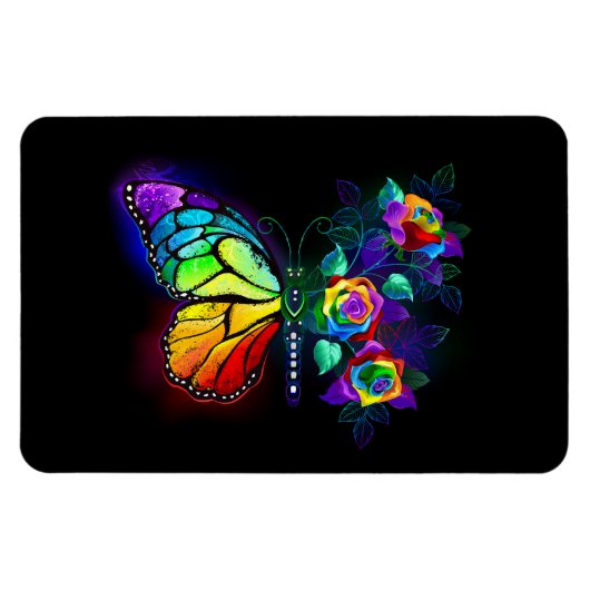 Magnet Flexible Papillon arc-en-ciel (Horizontal)