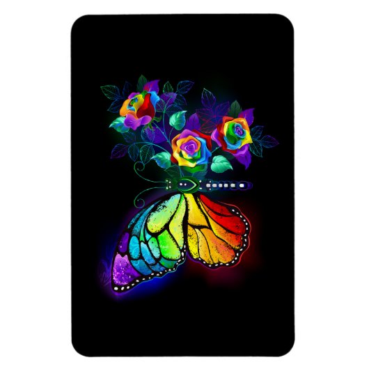 Magnet Flexible Papillon arc-en-ciel (Vertical)
