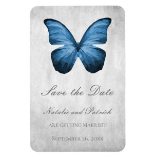 Magnet Flexible Papillon bleu Enregistrer l'aimant de date