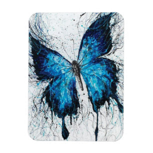 Magnet Flexible Papillon bleu et noir