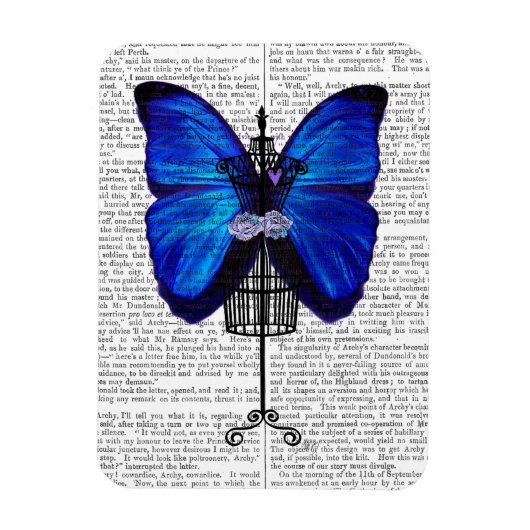 Magnet Flexible Papillon bleu mannequin (Vertical)