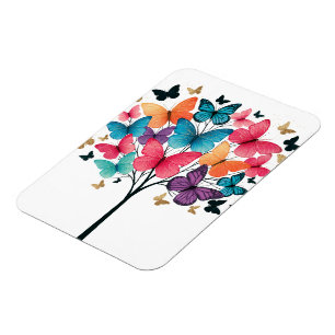 Magnet Flexible Papillon de la nature fantaisiste Arbre de vie