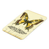 Magnet Flexible Papillon décoratif avec Fleur sauvage (Côté Gauche)