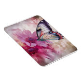 Magnet Flexible Papillon Dreamy aux fleurs roses (Côté Droit)