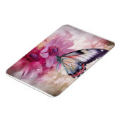 Magnet Flexible Papillon Dreamy aux fleurs roses (Côté Gauche)