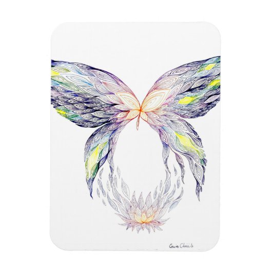 Magnet Flexible Papillon et lotus (Vertical)