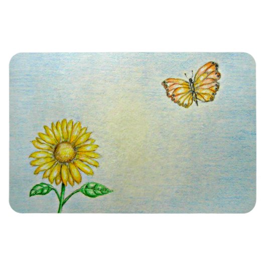Magnet Flexible papillon et marguerite (Horizontal)