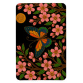 Magnet Flexible Papillon Fleur de Cerisier Lune (Vertical)