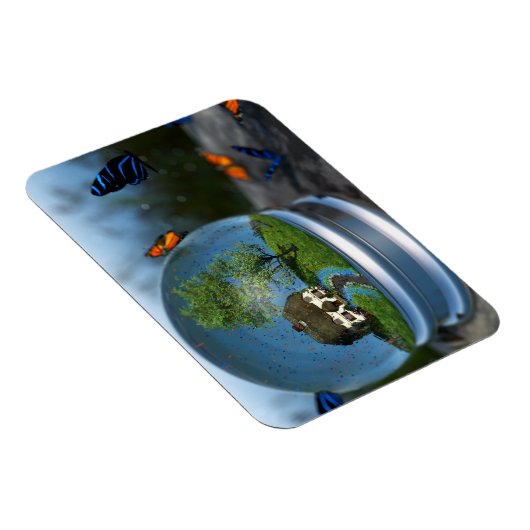 Magnet flexible papillon Globe (Côté Droit)