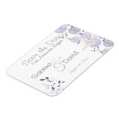 Magnet Flexible Papillon Lilac Chrysanthèmes Enregistrer la date (Côté Gauche)