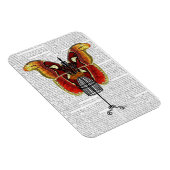 Magnet Flexible Papillon Mannequin Rouge Et Jaune (Côté Droit)