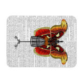 Magnet Flexible Papillon Mannequin Rouge Et Jaune (Horizontal)