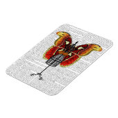 Magnet Flexible Papillon Mannequin Rouge Et Jaune (Côté Gauche)