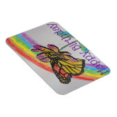 Magnet Flexible Papillon Monarque Arc-en-Ciel Peinture Aimant Anni (Côté Droit)