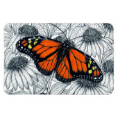 Magnet Flexible Papillon monarque sur coneflowers (Horizontal)