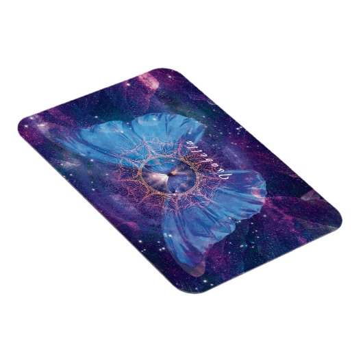 Magnet Flexible Papillon morpho / Galaxie Mandala (Côté Droit)