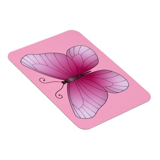Magnet Flexible Papillon rose (Côté Droit)