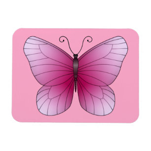 Magnet Flexible Papillon rose