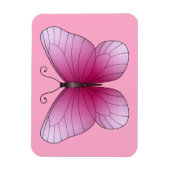 Magnet Flexible Papillon rose (Vertical)