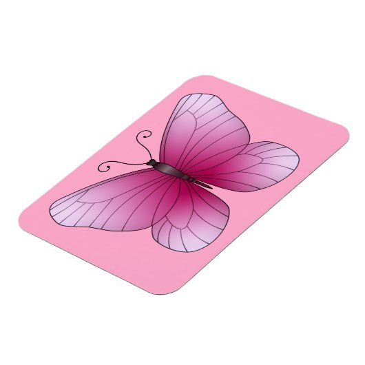 Magnet Flexible Papillon rose (Côté Gauche)