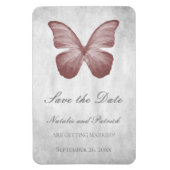 Magnet Flexible Papillon rose Enregistrer l'aimant de date (Vertical)