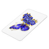Magnet Flexible Papillon Saphir Fleur (Côté Gauche)