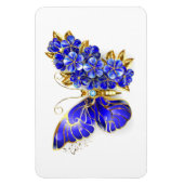 Magnet Flexible Papillon Saphir Fleur (Vertical)