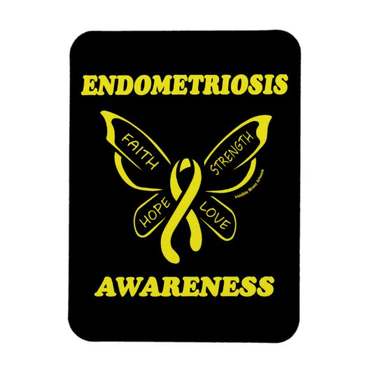 Magnet Flexible Papillon/Sensibilisation...Aimant Endometriose (Vertical)