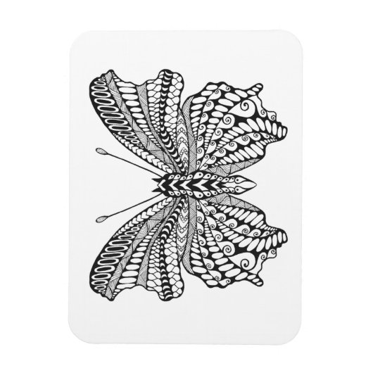 Magnet Flexible Papillon tropical inspiré (Vertical)