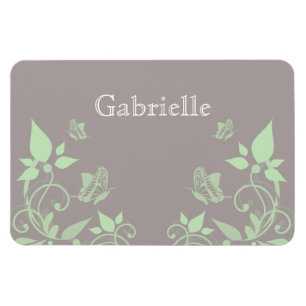 Magnet Flexible Papillon vert - Aimant Floral Premium