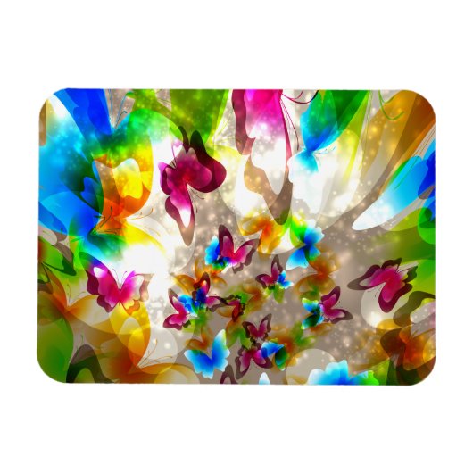 Magnet Flexible Papillons Abstraits (Horizontal)