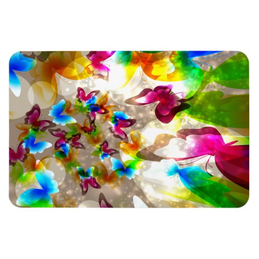 Magnet Flexible Papillons Abstraits (Horizontal)