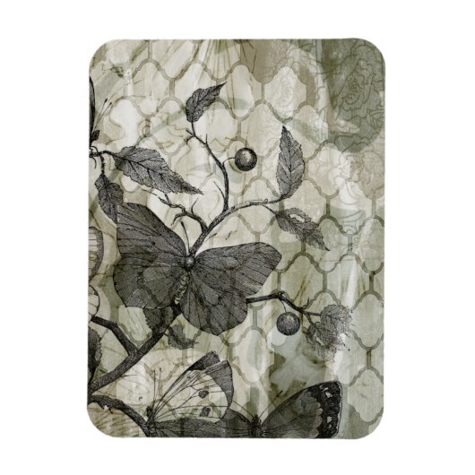 Magnet Flexible Papillons Arabesques I (Vertical)