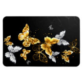 Magnet Flexible Papillons blancs et dorés (Horizontal)