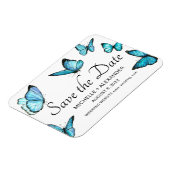 Magnet Flexible Papillons bleu aquarelle Moderne enregistrer la da (Côté Gauche)
