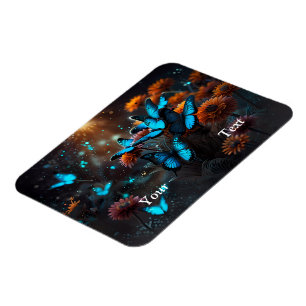 Magnet Flexible Papillons bleus vifs