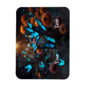 Magnet Flexible Papillons bleus vifs (Vertical)