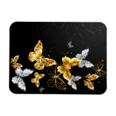 Magnet Flexible Papillons dorés et blancs (Horizontal)