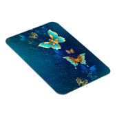 Magnet Flexible Papillons dorés sur fond bleu (Côté Droit)