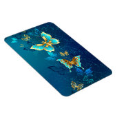 Magnet Flexible Papillons dorés sur fond bleu (Côté Droit)