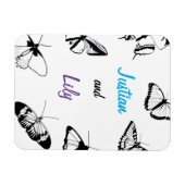 Magnet Flexible Papillons noirs et blancs (Horizontal)