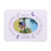 Magnet Flexible Papillons Violets Sauvegarder La Date (Horizontal)