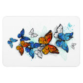 Magnet Flexible Papillons volants Morpho et Monarch (Horizontal)