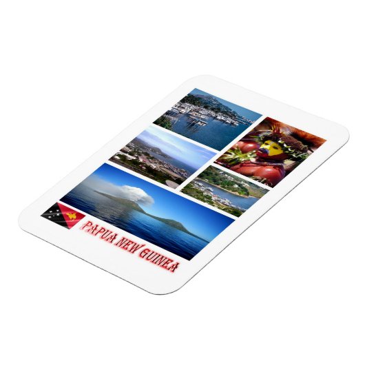 Magnet Flexible Papouasie-Nouvelle-Guinée - Mosaïque - (Côté Gauche)