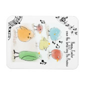 Magnet Flexible Pâques joyeux, même les oiseaux chantent (Horizontal)