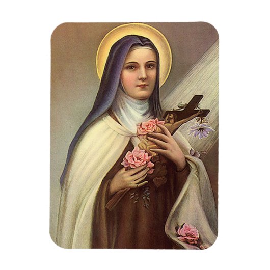 Magnet Flexible Pâques Religieuses vintages, Nonne avec Croix (Vertical)