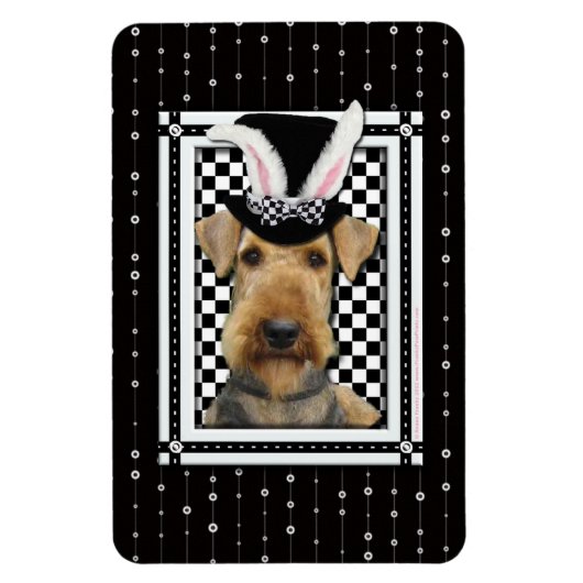 Magnet Flexible Pâques - Un Lapin Vous Aime - Airedale (Vertical)